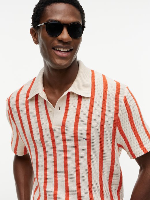 Herren Strick-Poloshirt