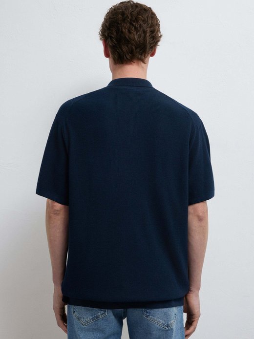 Herren Strick-Poloshirt