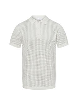 Artikelbild Herren Strick-Poloshirt von Lindbergh in ecru uni