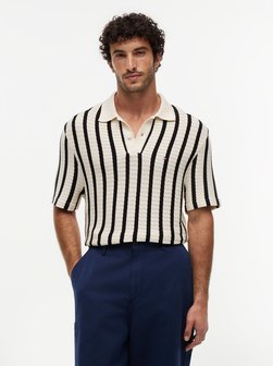 Herren Strick-Poloshirt