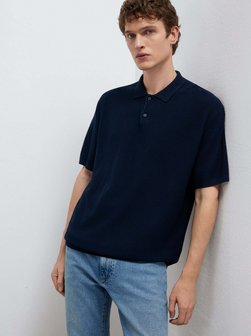 Herren Strick-Poloshirt