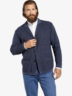 Artikelbild Herren Strickjacke - ASGER von Jan Vanderstorm in blau uni