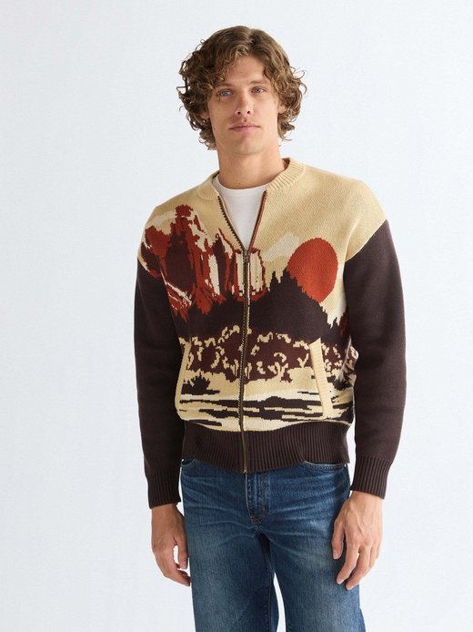 Herren Strickjacke - Full Zip