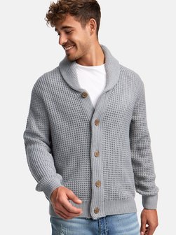 Artikelbild Herren Strickjacke - INBrandox von Indicode in hellgrau grau uni