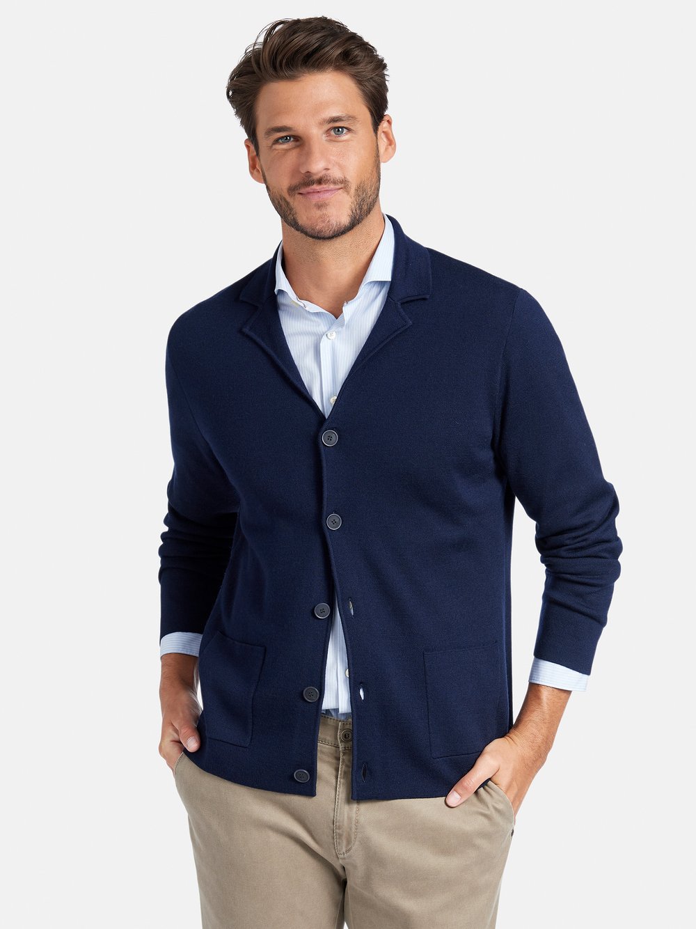 Herren Bekleidung Pullover und Strickware Sweatjacken Louis Sayn Pullover stehbundkragen in Blau für Herren 