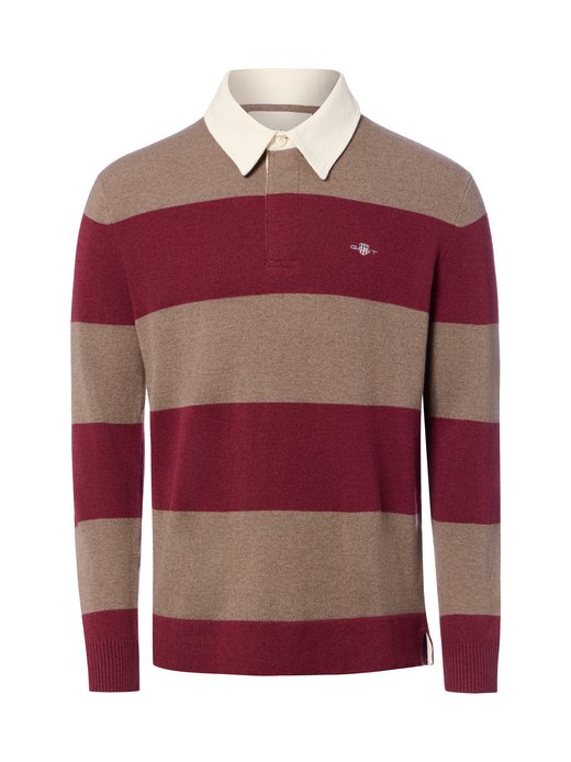 Herren Strickpoloshirt aus Lammwolle