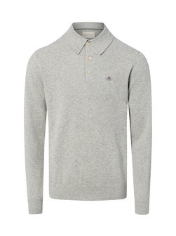 Herren Strickpoloshirt aus Lammwolle