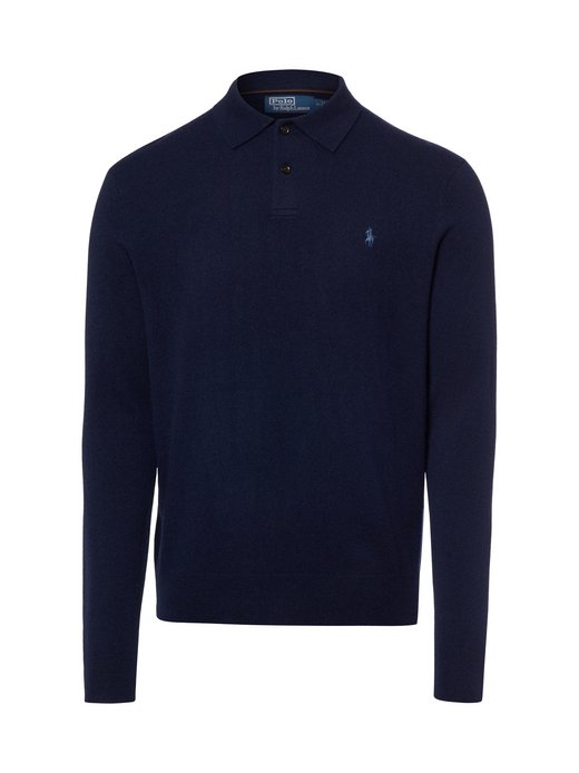 Herren Strickpoloshirt aus Wolle