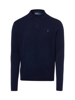 Herren Strickpoloshirt aus Wolle