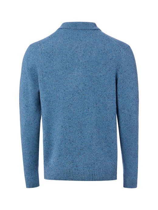 Herren Strickpoloshirt mit Wollanteil