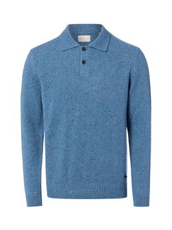 Herren Strickpoloshirt mit Wollanteil