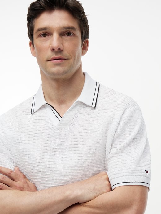 Herren Strickpoloshirt