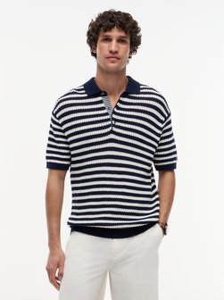Herren Strickpoloshirt