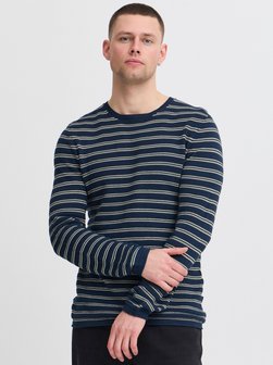 Artikelbild Herren Strickpullover - BHAJLAN von BLEND in beige gestreift