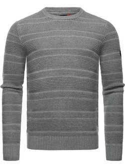 Artikelbild Herren Strickpullover - Gabrel von Ragwear in grau gestreift