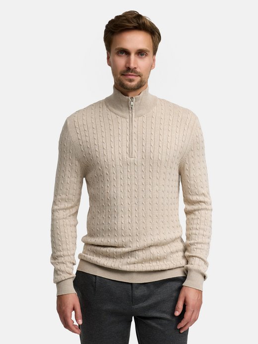 Herren Strickpullover - JFCamden half zip knit