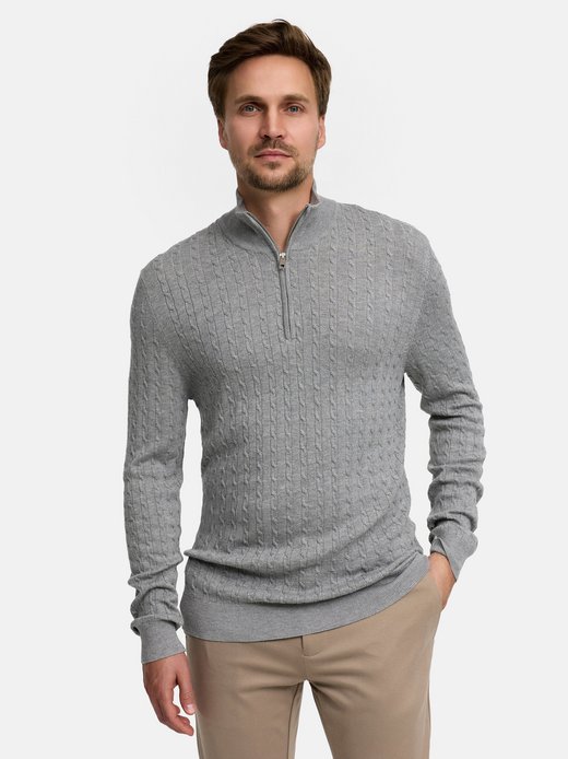 Herren Strickpullover - JFCamden half zip knit