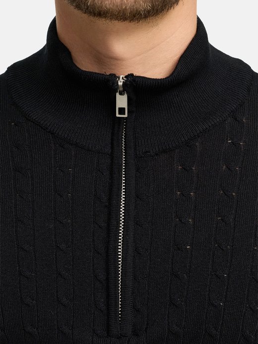 Herren Strickpullover - JFCamden half zip knit