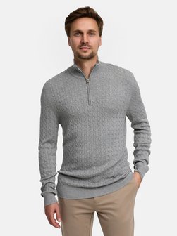 Herren Strickpullover - JFCamden half zip knit