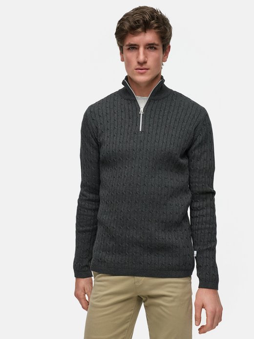 Herren Strickpullover - KSCable Half-Zip