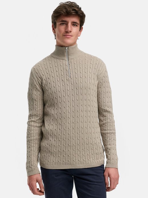Herren Strickpullover - KSCable Half-Zip