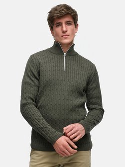 Herren Strickpullover - KSCable Half-Zip