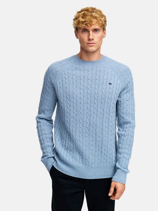 Herren Strickpullover - KSFlynn cabel crew neck knit