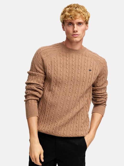 Herren Strickpullover - KSFlynn cabel crew neck knit