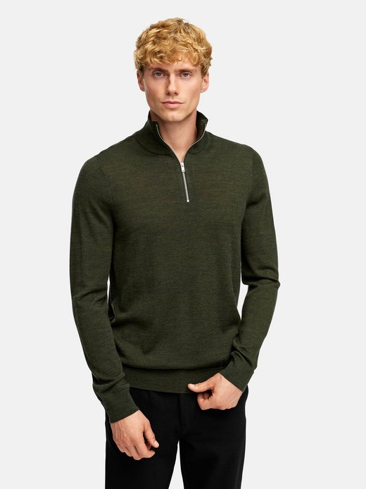 Herren Strickpullover - KSJohannes merino half zip knit