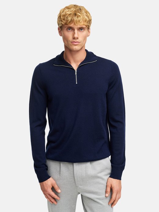 Herren Strickpullover - KSJohannes merino half zip knit