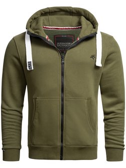 Artikelbild Herren Sweatjacke  -  ASVinzent von Alessandro Salvarini in oliv uni