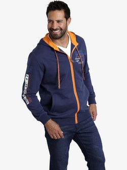 Artikelbild Herren Sweatjacke - RODERICH von Jan Vanderstorm in blau gemustert