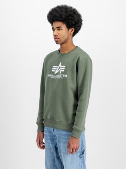 Artikelbild Herren Sweatshirt von Alpha Industries in oliv bedruckt