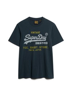 Artikelbild Herren T-Shirt 1er Pack von Superdry in blau gemustert