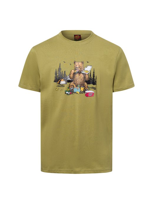 Herren T-Shirt - Braun Pizza Bear