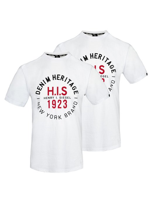 Herren T-Shirt  -  Denim Heritage Big Logo im 2er-Pack