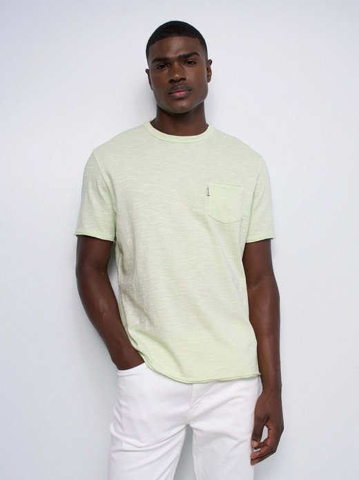 Herren T-Shirt - Slub Jersey Raw Edge