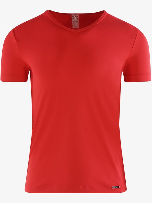 Herren T-Shirt  -  V-Neck RED 2059