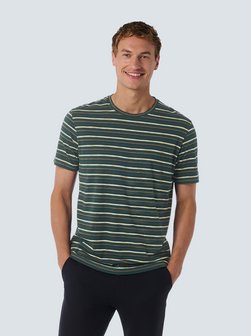 Herren T-Shirt mit Rundhalsausschnitt und Multicolor-Streifen