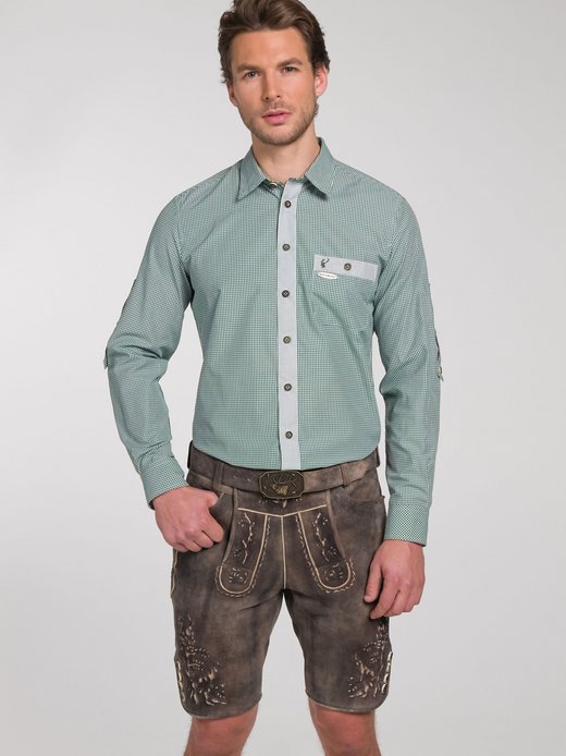 Herren Trachtenhemd - Dorf Langarm