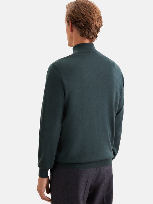Herren Troyer-Wollpullover - Regular Fit
