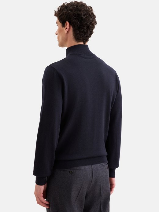 Herren Troyer-Wollpullover - Regular Fit