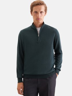 Herren Troyer-Wollpullover - Regular Fit