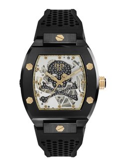 Herren Uhr  -  The Black $keleton