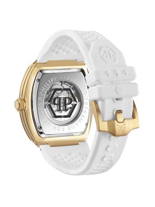 Herren Uhr  -  The White Golden $keleton