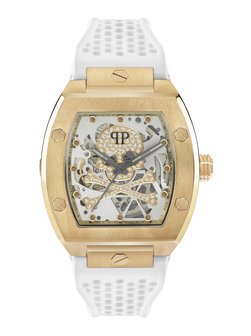 Herren Uhr  -  The White Golden $keleton