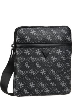 Artikelbild Herren Umhängetasche - Milano Eco Grain Double Crossbody Flat von GUESS in schwarz uni
