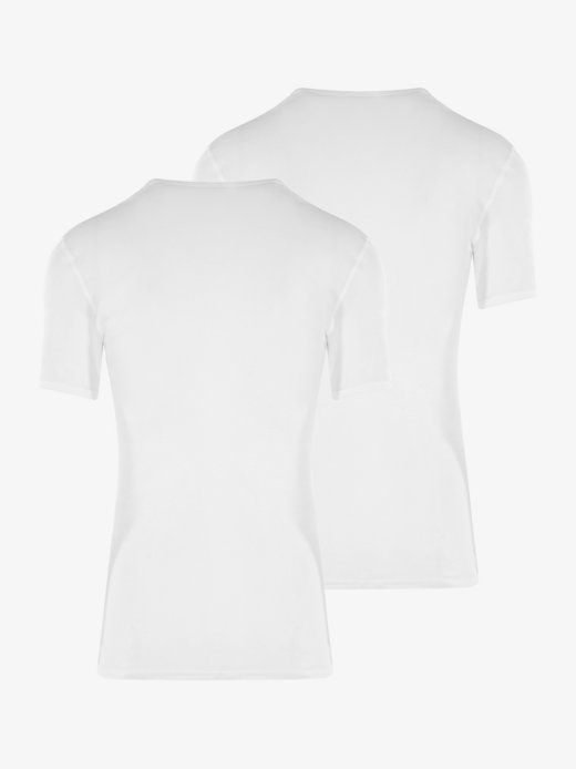 Herren Unterhemd  -  2er-Pack Kurzarm Feinripp