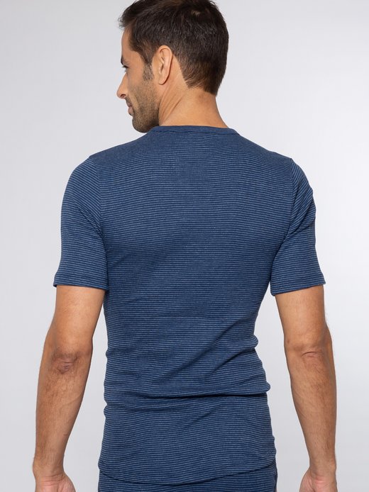 Herren Unterhemd Jeans Feinripp