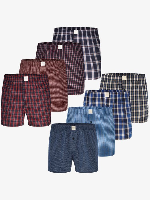 Herren Web-Boxershorts  -  Classic Checks 8-Pack